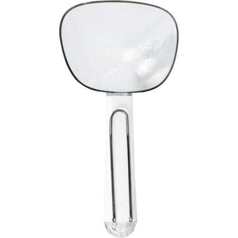 Cuillère doseuse pour aliments pour chats - avec graduations et clip de fermeture - convient pour le riz, la farine, etc. - 1 pièce (blanche) (1/5)