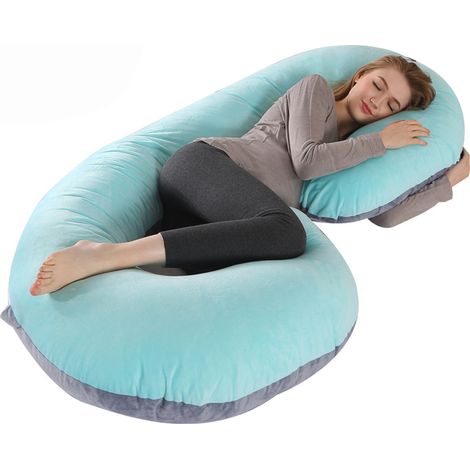Coussin de grossesse en forme de C de 140 x 70 cm pour tout le corps-AquaForge (1/4)