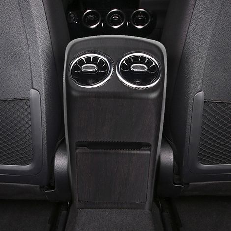 2-teiliges Set Zierleisten für die hinteren Luftauslassblenden in Eichenholzoptik, passend für Mercedes A-Klasse W177 A180 A200 ab 2019 (1/5)