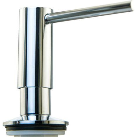 Distributeur de Savon avec Bec Pivotant à 360° - Distributeur de Savon Liquide Rechargeable par en Haut pour Evier Cuisine - Distributeur Savon Liquide INOX Plaqué Chrome 500 ML (1/4)