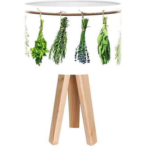 Lampe de chevet bothanica foto-091 - Bois clair, blanc (1/3)