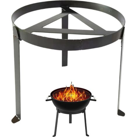 Trépied de feu de camp, trépied de feu de camp pliable, acier, acier inoxydable portable, support de cuisson (1/5)
