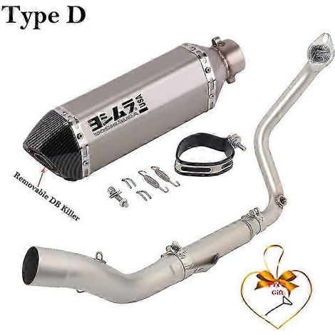 Système d'échappement complet Zontes pour moto, tube de liaison avant modifié, silencieux Db Killer, GK350, GK350R, GK 350, XST (Type D) (1/5)
