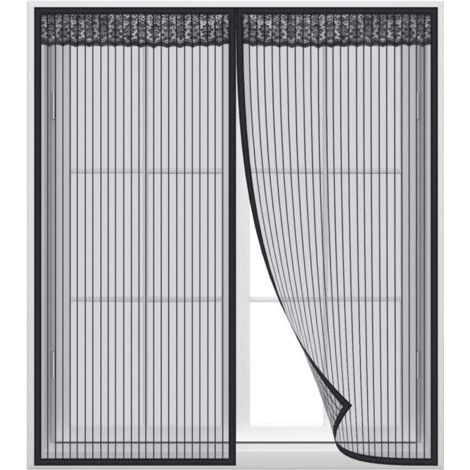 Moustiquaire magnétique pour fenêtre 120 x 100 cm  Installation facile sans outil  Fermeture automatique sans bruit  Maille résistante (1/4)