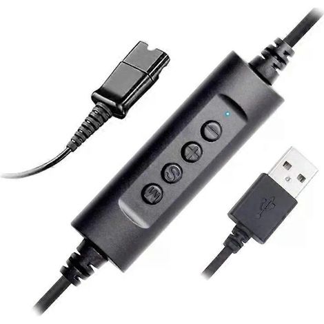 Schnellkupplungskabel für Headsets (QD-Kabel) auf USB-Adapterkabel mit Lautstärkeregler (USB-QD-Headset-Adapterkabel-Zubehör – JXLGV) (1/4)