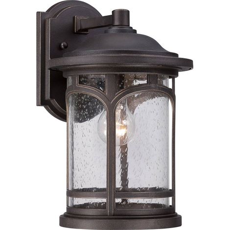 Applique da esterno lampada lanterna acciaio bronzo applique da esterno IP44 H 36.7 cm (1/2)