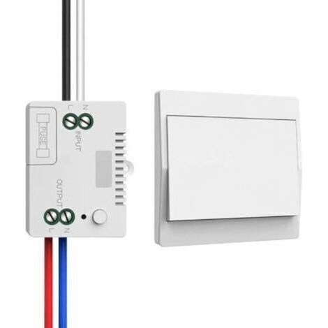 Lot d'interrupteurs d'éclairage sans fil 230 V, interrupteur sans fil autonome, aucune pile nécessaire, interrupteur mural étanche, contrôlez votre lampe jusqu'à 200 m de distance (1 récepteur et 1 (1/4)