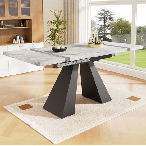 MEUBLIV Tavolo estensibile 159x74 cm grigio – piano allungabile per ufficio e pranzo (1/5)