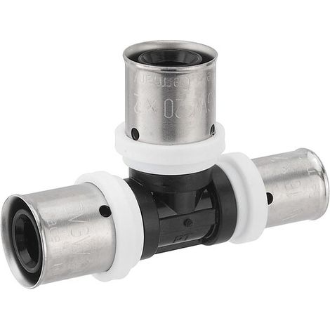 Pressfitting-T-Stück PPSU - reduziert - 20 x 2,0 - 20 x 2,0 - 16 x 2,0 mm für MV-Rohr
