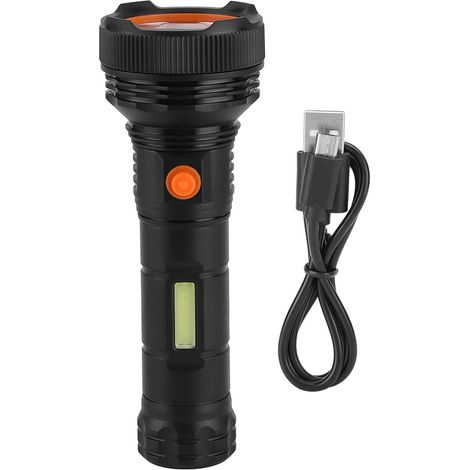 Superhelle, wiederaufladbare USB-Taschenlampe, multifunktional und wasserdicht (1/5)