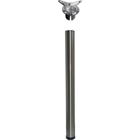 Tischbein D. 60mm Höhe 1100mm Chrom poliert 1 Stück im Karton (1/2)