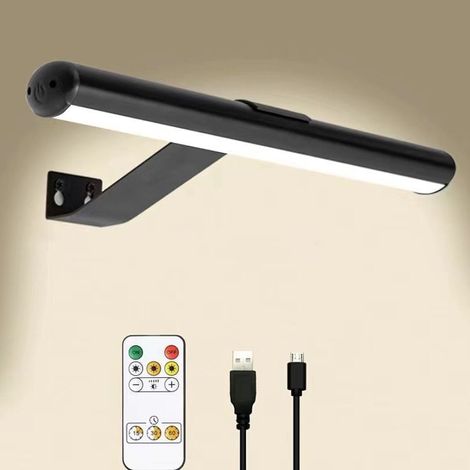 Applique murale sans fil avec détecteur de mouvement, applique murale LED sans fil avec télécommande, lumière rechargeable par USB, éclairage d'image magnétique, salle de bain, intérieur, chambre à co (1/4)