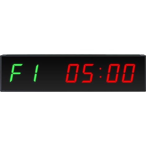 Minuterie De Gymnastique Grand Écran LED 1.5 Pouces, Numérique, Entraînement, Étude, Compte À Rebours/Haut, Réveil, Télécommande, Chronomètre De Sport, Horloge Murale (1/5)