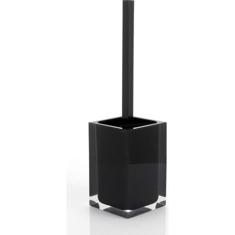 Scopino WC d'appoggio con ciuffo in setole linea Rainbow Gedy RA33 Nero (1/2)