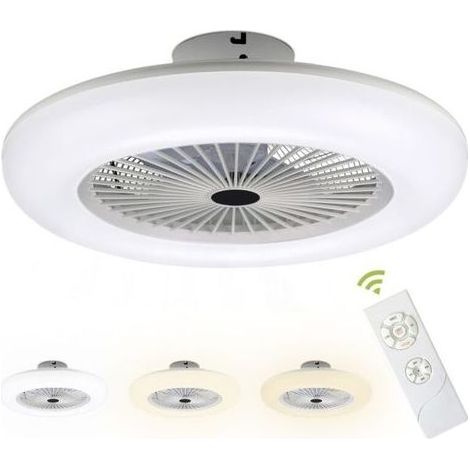 Deckenventilator mit Fernbedienung, ultraleise Deckenleuchte für Wohnzimmer, Restaurant, Schlafzimmer, 3 Farben (1/4)