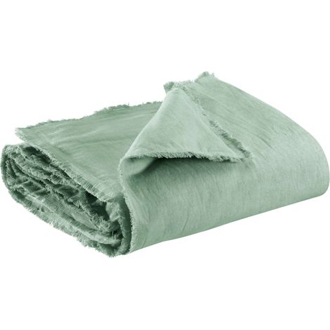 VIVARAISE - Édredon uni Vivaraise Laly - 85 x 200 cm (Lin-Coton)