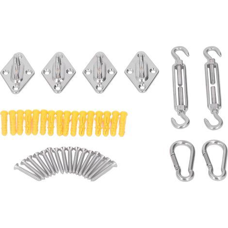Shade sail hardware kit, awning installation loop set for 5mm rectangular and square awnings (1/5)