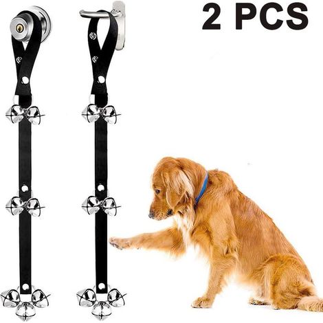 Hundeglocke – Verstellbares Nylonband mit 7 Glöckchen aus Eisen – Für das Training an der Außentür – 2er-Pack (1/5)
