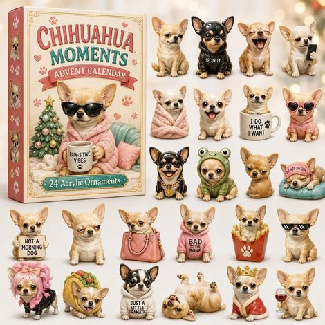 Chihuahua avec lunettes de soleil calendrier avent 2026 2D