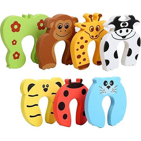 Set mit 7 Fingerschutzkappen, weiche Schaumstoff-Türstopper für Babys, verhindert Fingerklemmen, zuschlagende Türen und sorgt für Sicherheit für Kinder und Tiere (1/5)