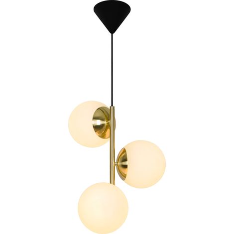 Suspension LILLY 3-Spot Métal Laiton, H.36.5 - IP20 - E14 /Nordlux Intérieur (1/7)