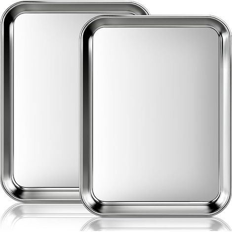 Plaques à Pâtisserie en Acier Inoxydable (23,5x17,5x2,5cm） (1/5)
