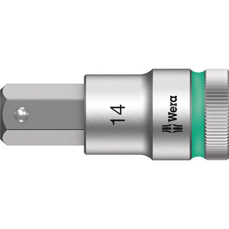 WERA Schraubendrehereinsatz 8740 C HF 14,0 x 60 mm, 1/2", innen-6-kt, Haltef.
