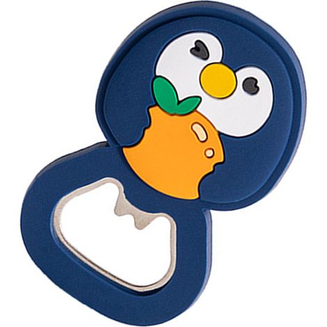 Magnetischer Flaschenöffner mit Cartoon-Tiermotiv, multifunktionaler Bieröffner aus robustem PVC für Zuhause, Partys, Büro, Gans (1/5)