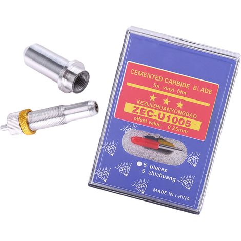 Jeu de 15 lames de découpe pour traceur en acier au tungstène (30°, 45°, 60°) avec porte-lames (1/5)