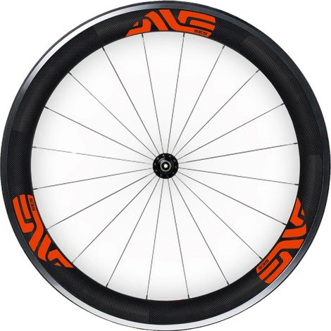 Pegatinas para neumáticos de bicicleta, vinilo de alta calidad, fácil aplicación, color naranja fluorescente. (1/2)