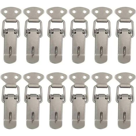 Lot de 12 loquets de verrouillage de capot à levier pour serrure à ressort, boîte à outils, armoire (1/4)