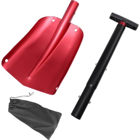 Pelle à Neige pour Voiture, Grattoir à Glace Pliable en Alliage D'aluminium, Léger et Facile à Stocker pour l'hiver Neige (1/5)