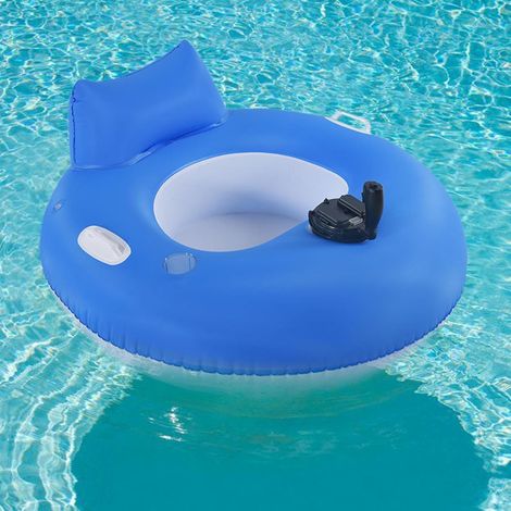 Flotteur Gonflable Motorisé  Bouee Gonflable Piscine Fauteuil Motorisé  101cm Bouée Gonflable avec Moteur Électrique  Poignée Antidérapante, Dossier Épais, pour Activités Nautiques Récréatives (1/5)