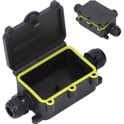 Boîtier de connexion étanche 3 voies IP68 en plastique PA66 pour éclairage extérieur 450V avec joints silicone et vis cuivre LF M2068 (1/5)