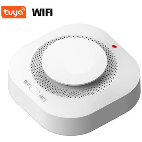 Détecteur de fumée sans fil 3V, détecteur de fumée WiFi anti-graffiti, détection intelligente à 360°, alarme sonore et visuelle, usage domestique (1/5)