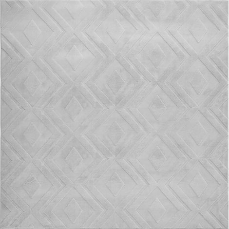 Tappeto Moderno per Soggiorno Jacquard 160 x 160 cm a Pelo Corto Grigio Kevirel (1/5)