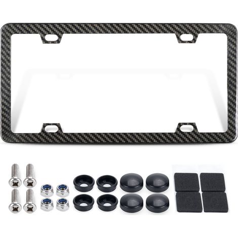 Car carbon fiber license plate frame modification, American style license plate holder, dry carbon license plate holder, full carbon decorative frame - carbon fiber - BTD040 carbon fiber license plate