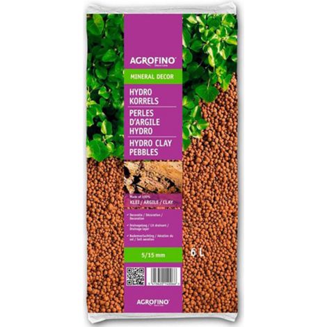 Perles argile hydro Agrofino MINERAL DECOR 5/15mn 6L