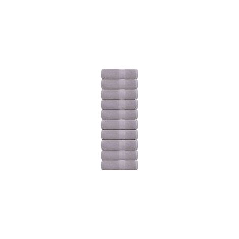 Waschlappen, 10er-Packung, grau, 30 x 30 cm, 360 g/m² - Crezuo