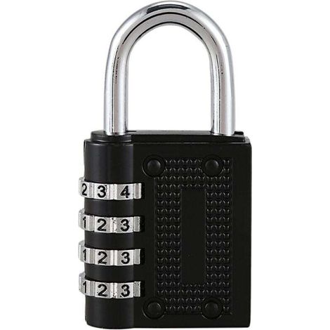 Cadenas à Combinaison Antivol Sécurité 40mm Noir à Code Réglable