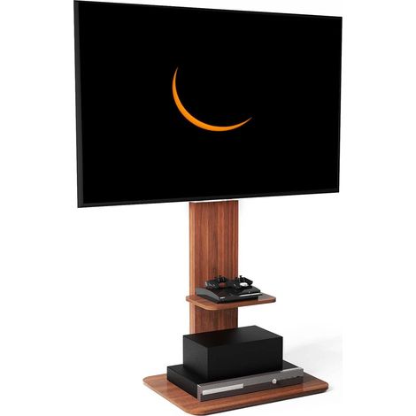 Unho – Support TV sur pied en métal et bois – Compatible 32-65 pouces – Charge 40kg – VESA max 600x400 – Hauteur réglable 152cm