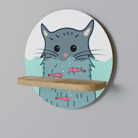 CAT SPLASH Rundes Regal (1/4)