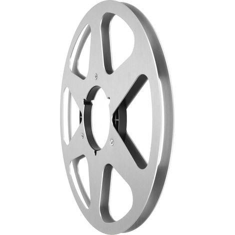 Bobine universelle en alliage d'aluminium argenté 10,5 pouces, 6 trous, pour machine à ruban (1/5)