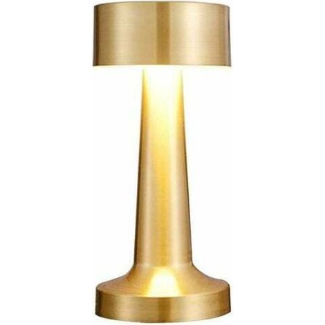 Schreibtischlampe, kabellose LED-Tischlampe – Wiederaufladbare Vintage-LED – Berührungssensor – Nachtlicht – 3 Farben – Einstellbare Helligkeit – für Bar, Restaurant, Schlafzimmer, Nachttischlampe – G