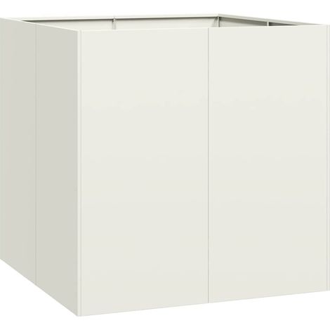 Maison Exclusive - Fioriera Bianca 80x80x80 cm in Acciaio