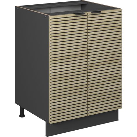 Meuble bas de cuisine Fame-Line, Panneau en chêne, 60cm sans plan de travail, Vicco