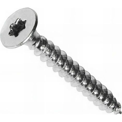 Vis bois tête fraisée Torx 4 x 45 mm Zinguée blanc - Boite de 500 pcs - Fixtout VAFX0404502B