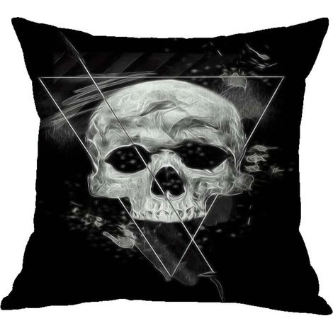 Housse de coussin décorative en lin pour Halloween - Housse de coussin douce et décorative pour canapé - Style 3M
