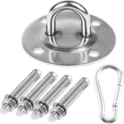gancho colgante de acero inoxidable, para montaje en pared/techo, capacidad de carga de 500 kg, para yoga, fitness o columpio. (1/5)