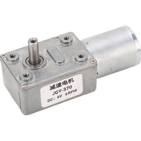 12-mm-Hochdrehmoment-Schneckengetriebemotor, reversibel, selbsthemmend, Einwellen-Turbinengetriebe (6 V, 6 U/min) mit festem Sockel (1/5)